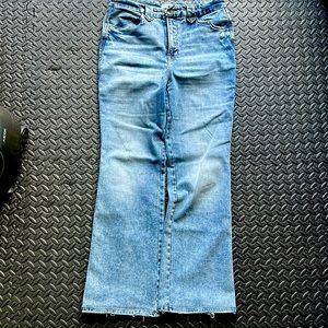 Like new good American Jeans hemmed